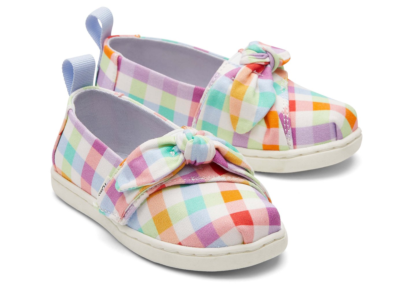 Toms Alpargata Tiny Plaid Bow Espadrille Multicolor - Kids - 27509-RJYT